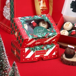50 CAIXA PARA 6 DOCES NATAL VINTAGE 5079 ( JANGO NATAL 2025 )