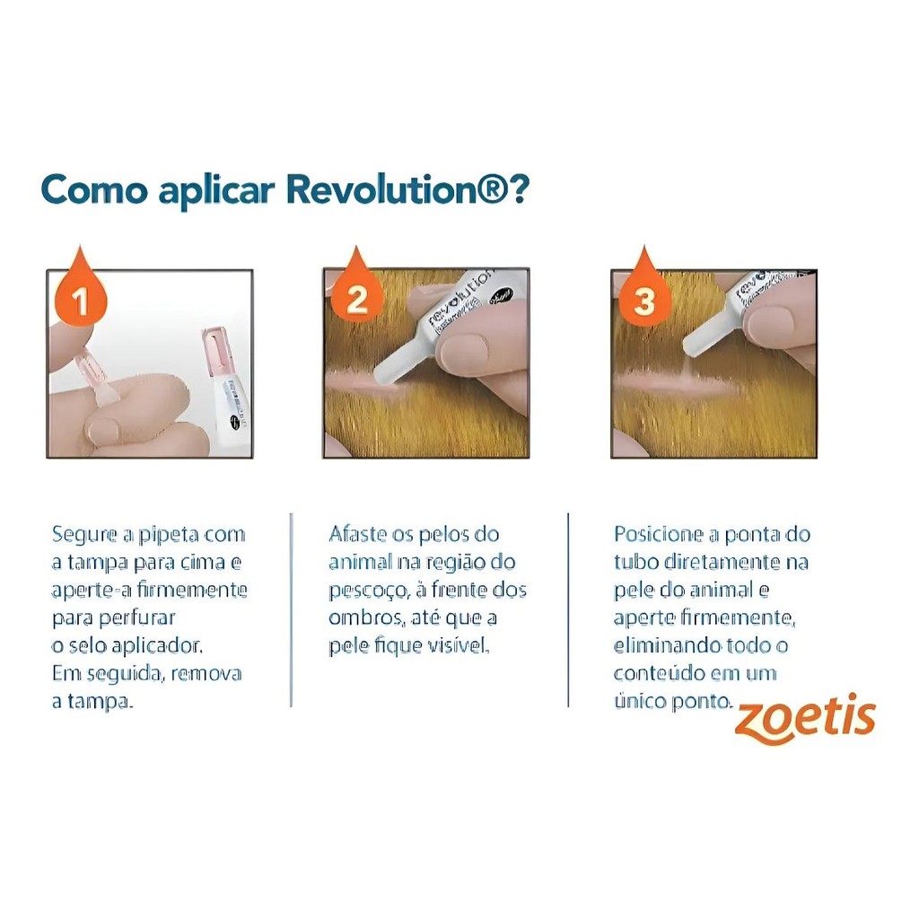 Detalhes do Antipulgas Revolution 6% Com 1 Pipeta Gatos de 2,6kg a 7,5kg