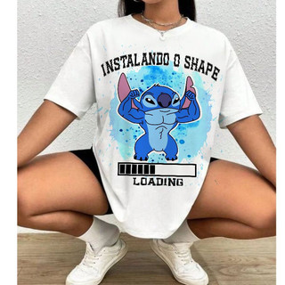 Blusa camiseta academia stitch maromba, feminina treino