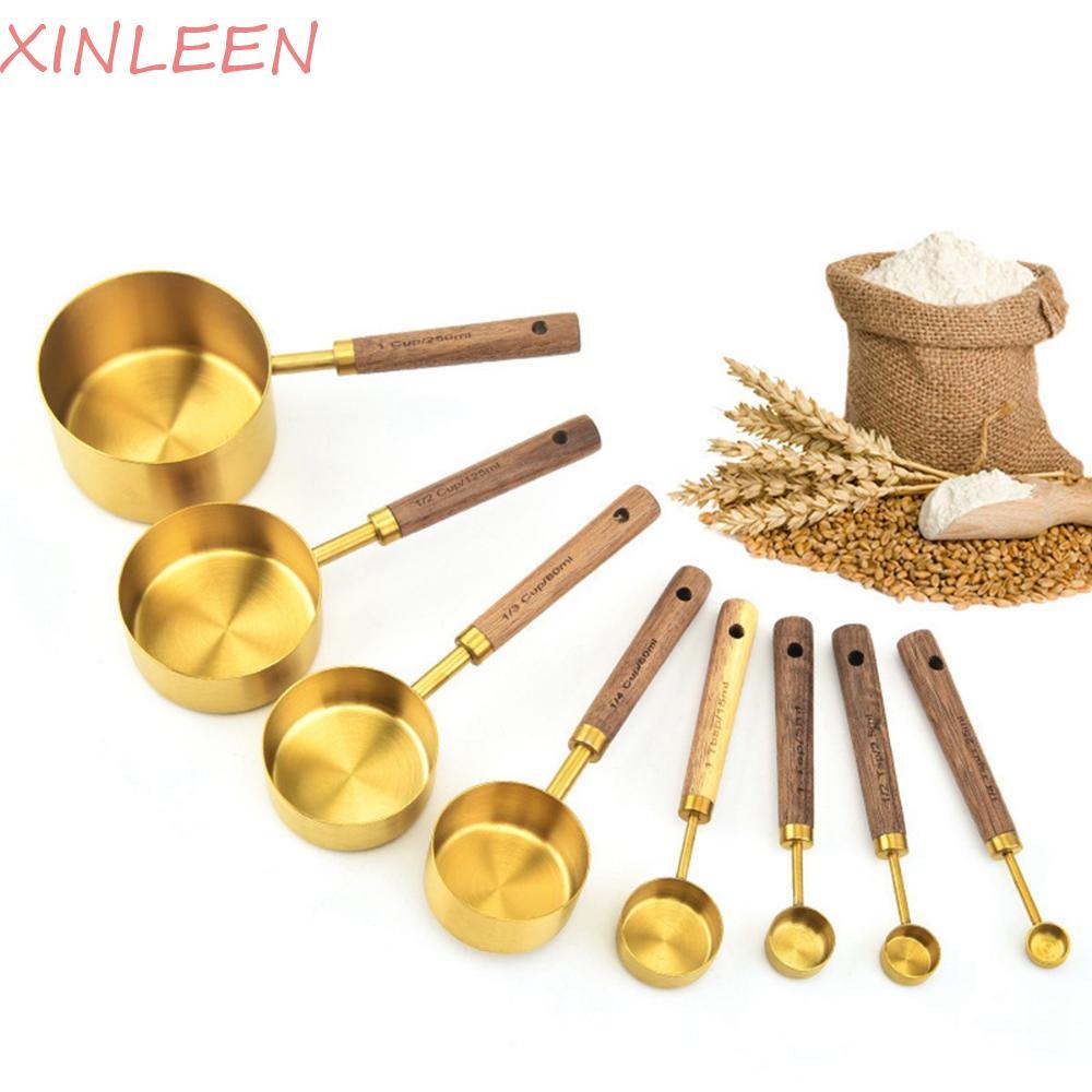 Conjunto De Colheres Medidoras XINLEEN , Ingrediente De Café , Aço Inoxidável , Empilhável , Ferramenta De Cozimento Par