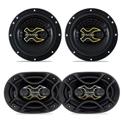Kit Fácil Bravox Gold B3X60G Alto Falante 6'' e 6x9'' 70W RMS B4X69G 4 Ohms Bobina Simples Kit
