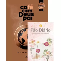 Kit 2 Livros | Café com Deus Pai Porções de Transformação + Pão Diário 90 Reflexões Capa Feminina