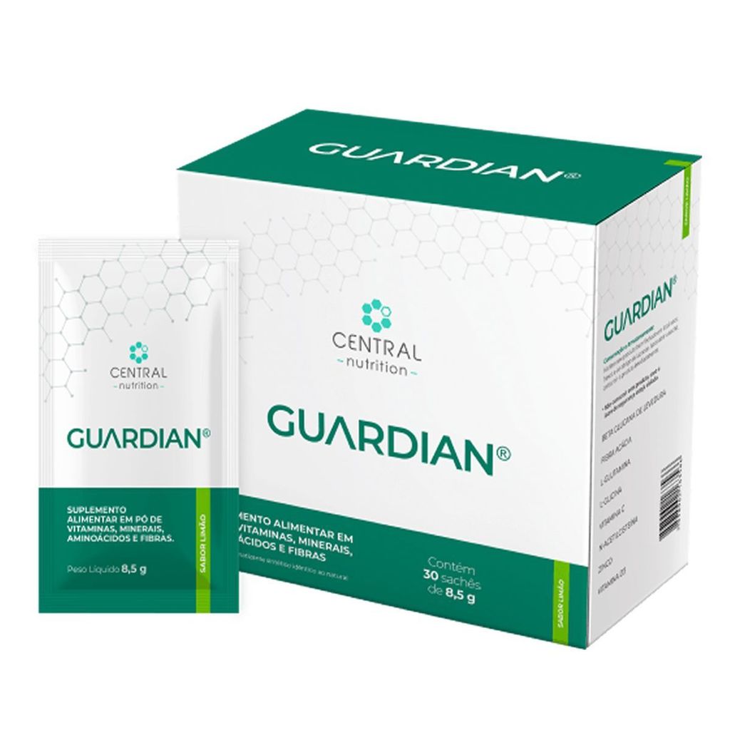 Guardian Suplemento Alimentar em Pó - 30 Sachês 8,5g Limão - Central Nutrition