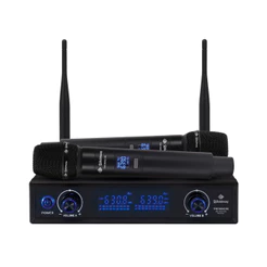 Microfone s/Fio Waldman WTW-96/620 Duplo Dinâmico Cardióide
