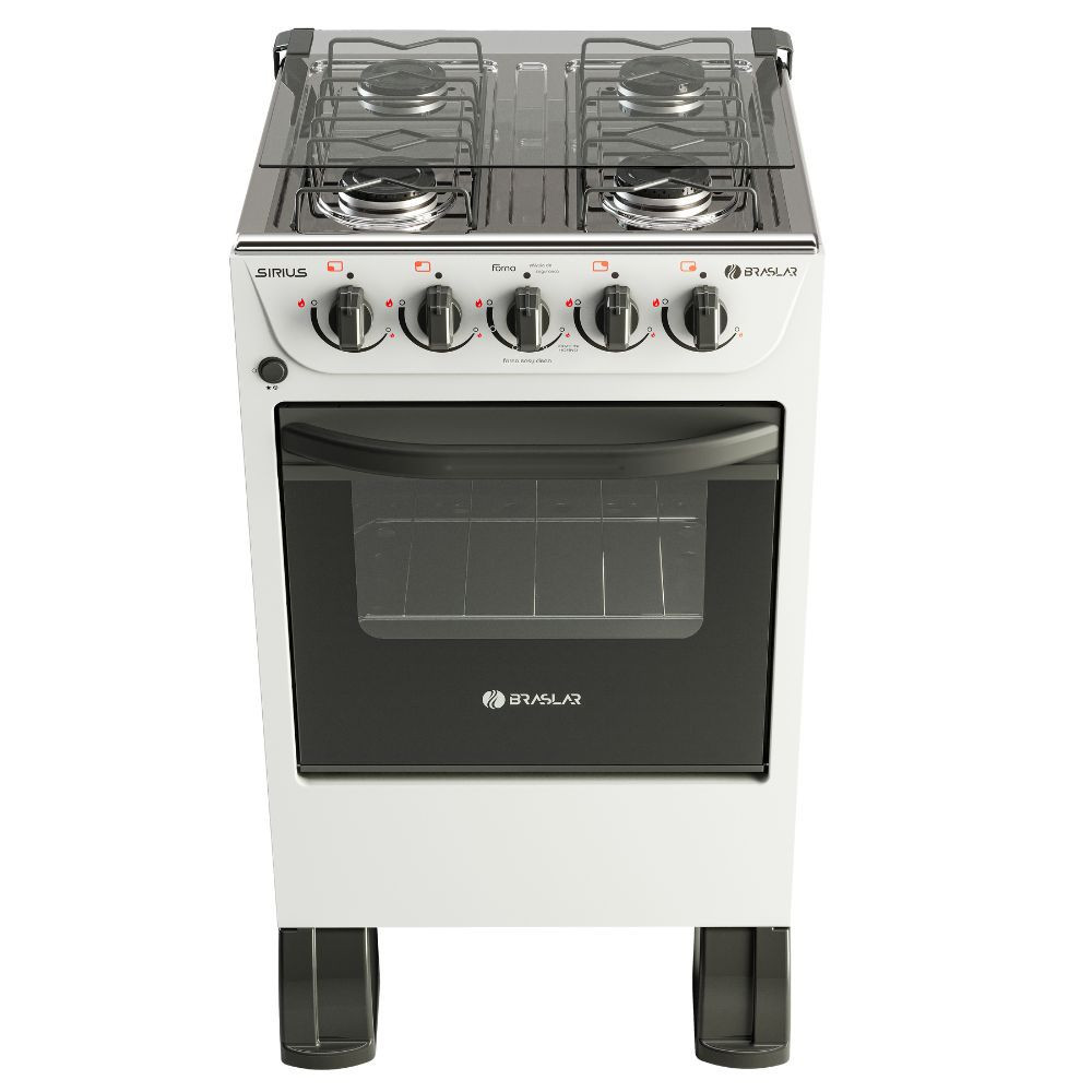 Fogão 4 Bocas De Piso Braslar Sirius Plus 2023 em Oferta na Shopee