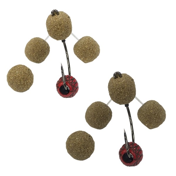 Anteninha Empanada Chifrinho Ração Escura 3/0 12mm Audi Vermelha - Boias Barão
