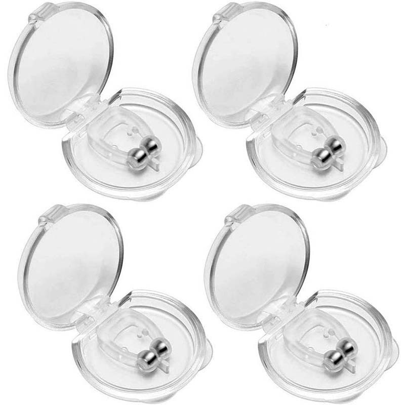 kit4 Clipe Nasal Anti Ronco Aparelho Para Nariz Dispositivo Para Ronco e Apneia Dilatador Magnético

