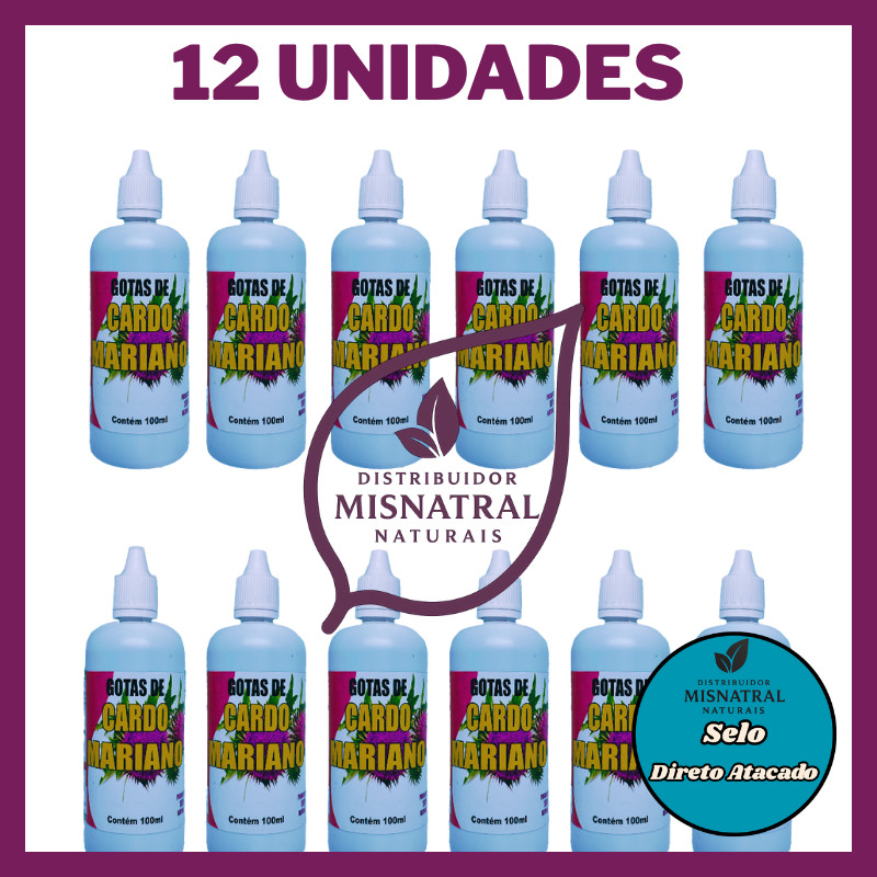12X Composto de Cardo Mariano 100ml - Suplemento Alimentar Natural 12X Composto de Cardo Mariano 100ml - Suplemento Alimentar Natural