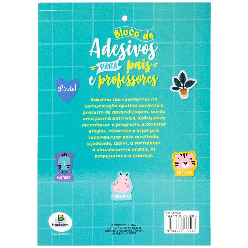 Detalhes do Bloco de Adesivos para Pais e Professores Verde | Brochura