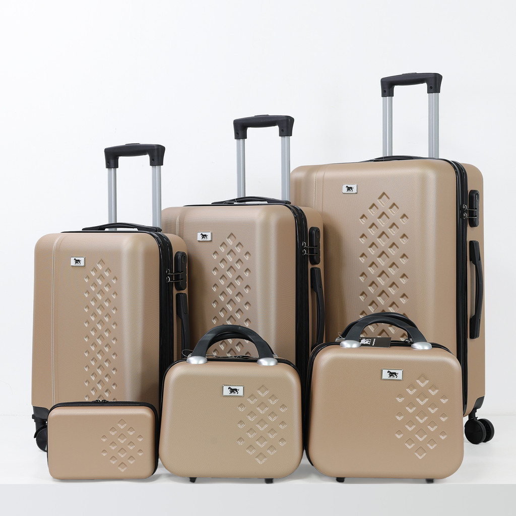 Kit 6 Malas / Frasqueiras De Viagem Bordo E Despacho ABS Chapa Dupla M4