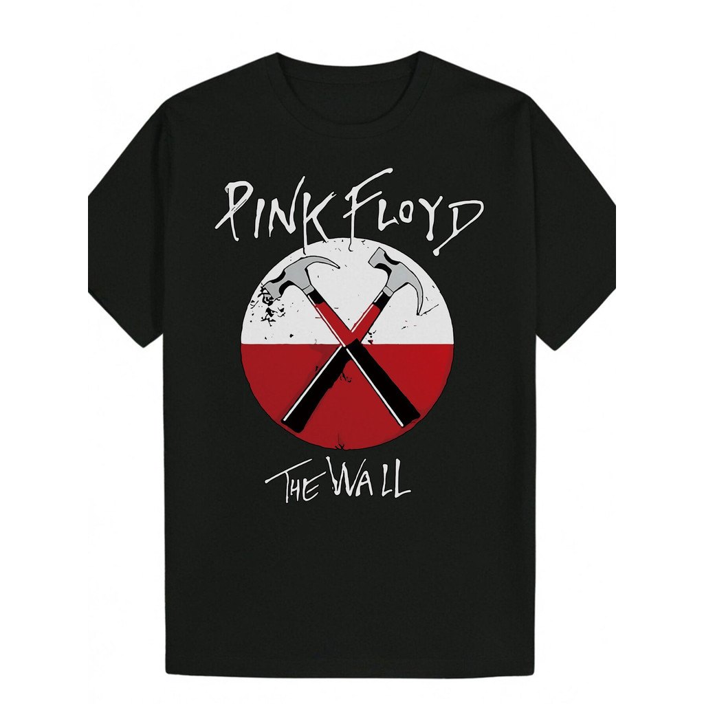 Camiseta Unissex Masculina e Feminina "The Wall" Pink Floyd Design Vermelho Branco Estampada Confortável Estilosa Modern