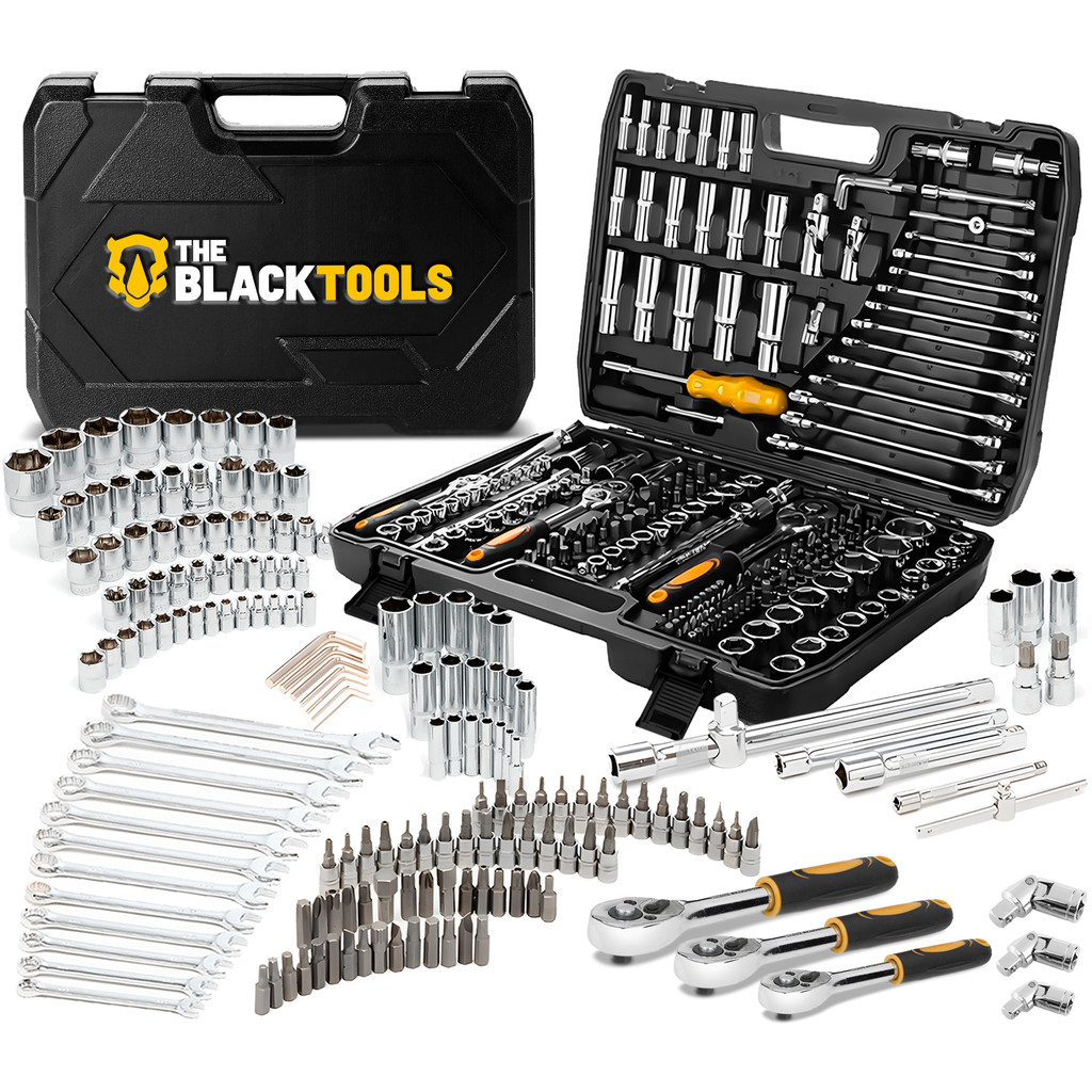 Jogo Soquetes Catraca Ferramentas Kit Chave 216 Peças Completa Oficina Master Maleta The Black Tools em Oferta na Shopee