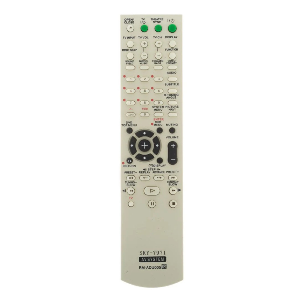 Controle Remoto Compatível Com  Sony DVD RM-ADU005 RMADU005 para Home Theater Theater AV System