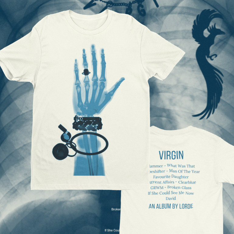 CAMISETA LORDE VIRGIN TRACKLIST RAIOX HANDS 100% ALGODÃO em Oferta na Shopee