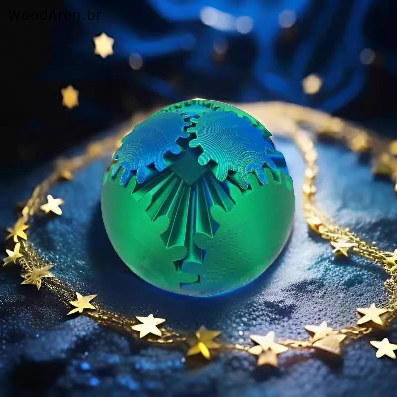WoodAron 3D Impresso Engrenagem Spin Ou Cube , Para Estresse E Ansiedade Relaxante , Esfera De br