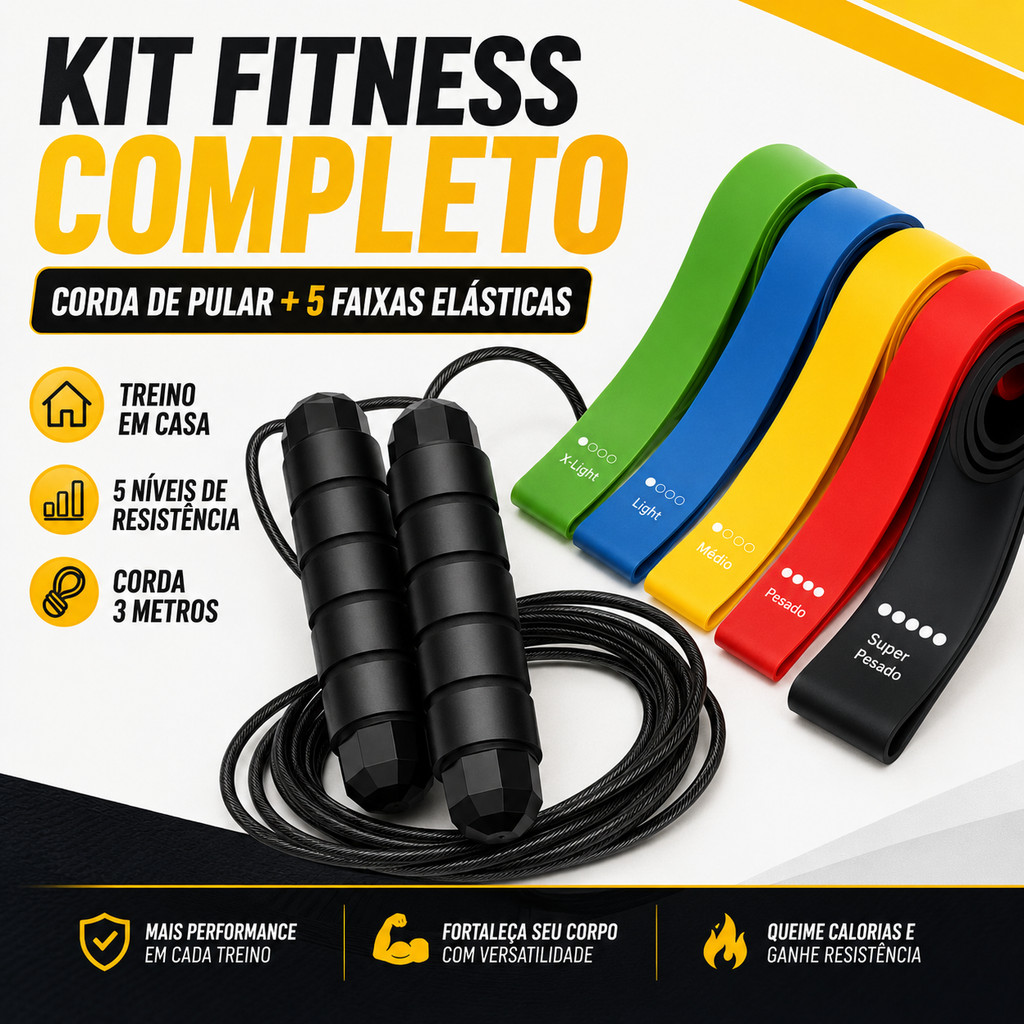 Corda De Pular Jump Rope Pula Corda Ajustável Antiderrapante Leve Para Academia e Casa | Treino Cardiovascular