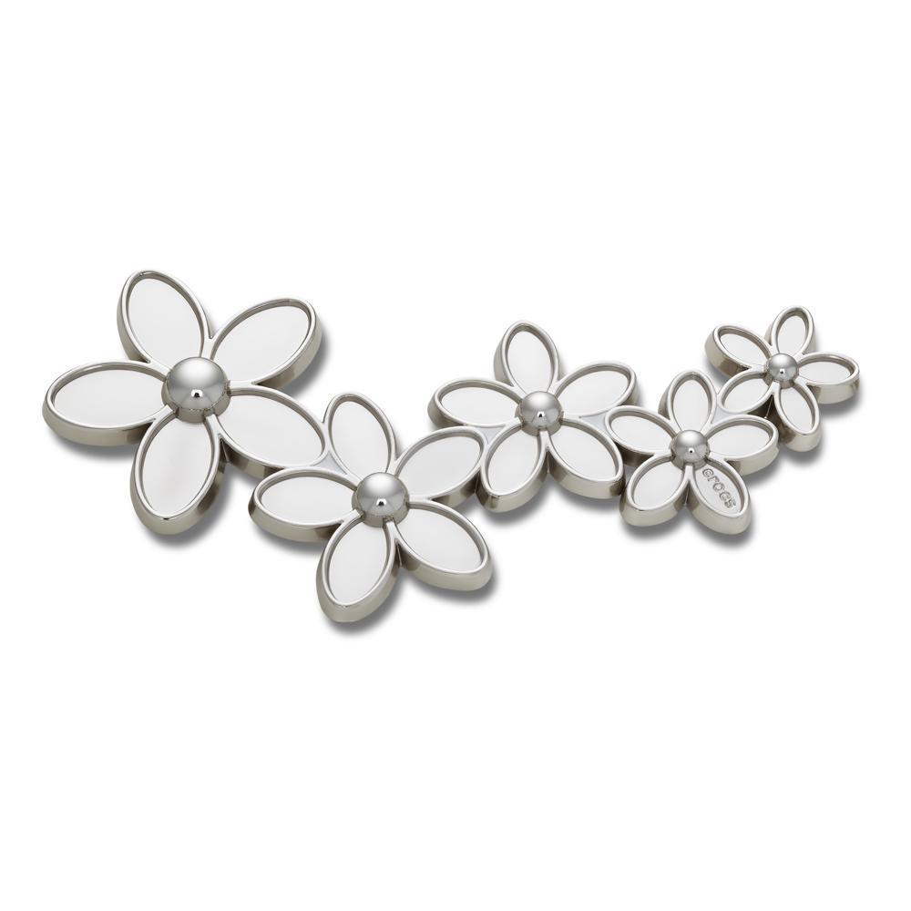 Jibbitz™ Mega Agrupamento De Flores Prateadas Único