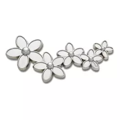 Jibbitz™ Mega Agrupamento De Flores Prateadas Único