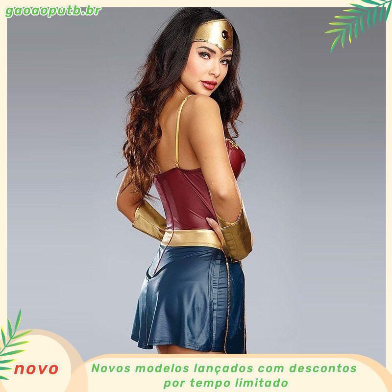 Halloween cos traje adulto mulher maravilha traje mulher maravilha traje liga da justiça Superman traje