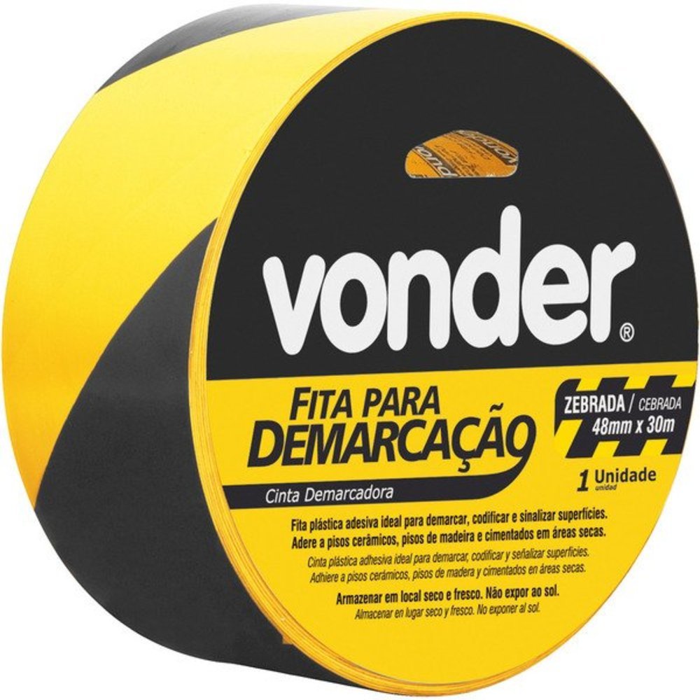 Fita para demarcação 48 mm x 30 metros - Vonder