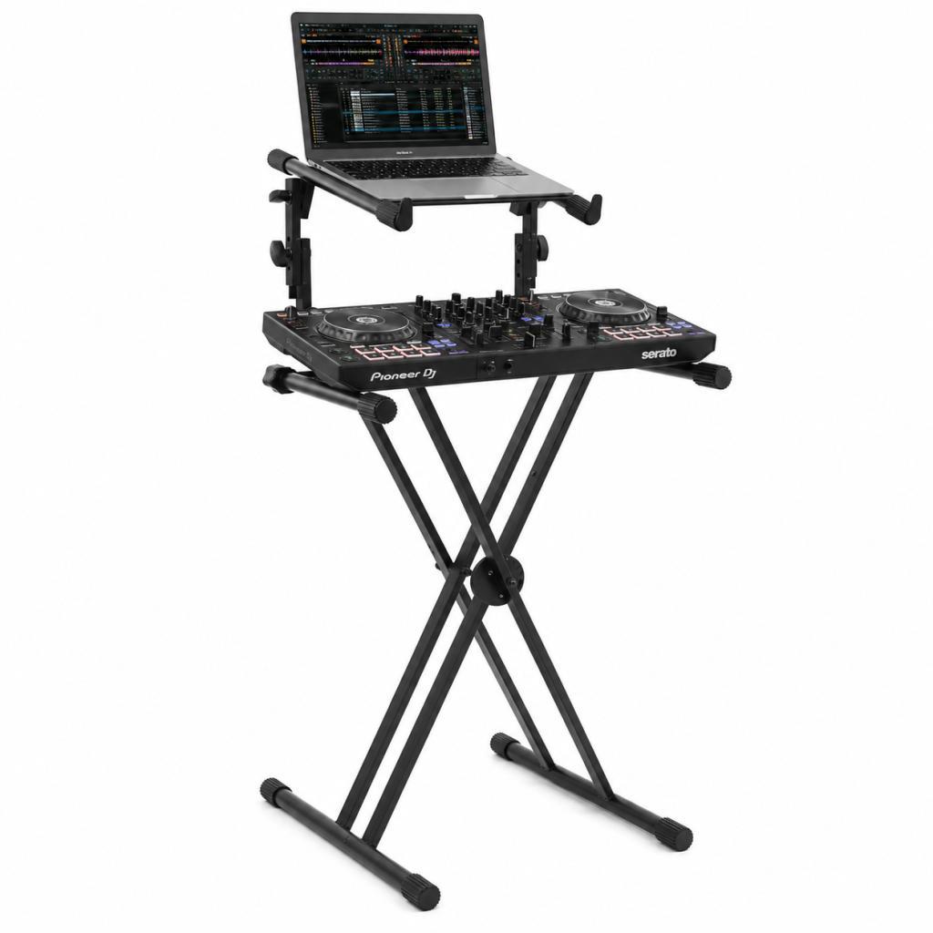 Suporte Duplo P/ Teclado Piano Profissional Ajustável Dobrável Reforçado