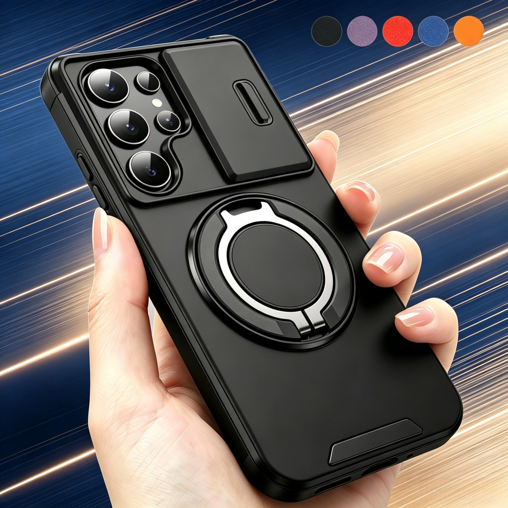 Para Samsung Galaxy S26FE S25FE S25 S26 Ultra S22 S23 S24 Plus FE Anel De Metal Suporte Do Carro Armadura Caso Telefone