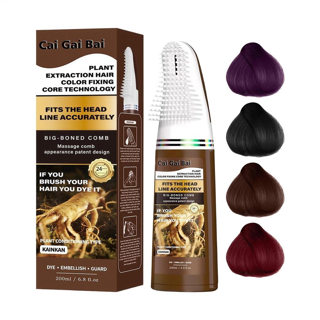 Cobertura Cinza Retoque Original Tintura De Cabelo Cor Com Pente De Longa Duração Para Casa Salão De Beleza Viagem Festa