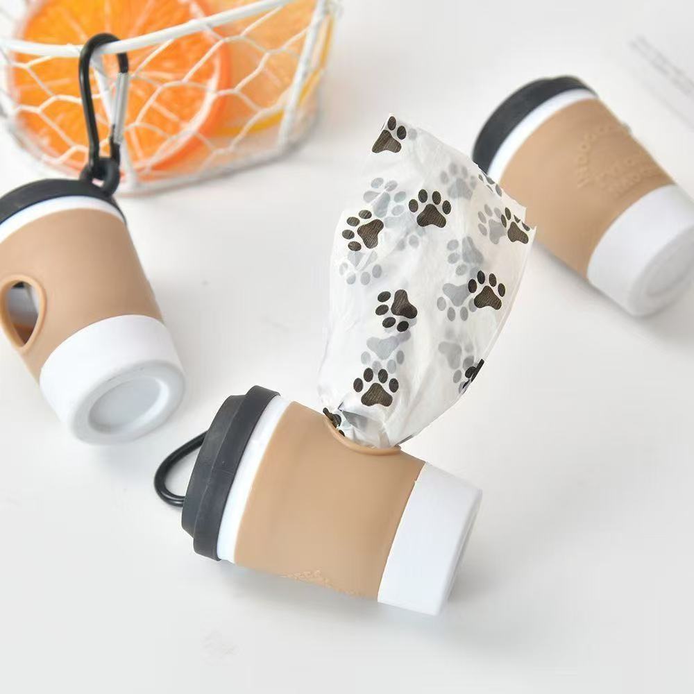 KIT Porta Sacos Higiênicos para Pets Dispenser Portátil para Passeio de Cachorro Pet