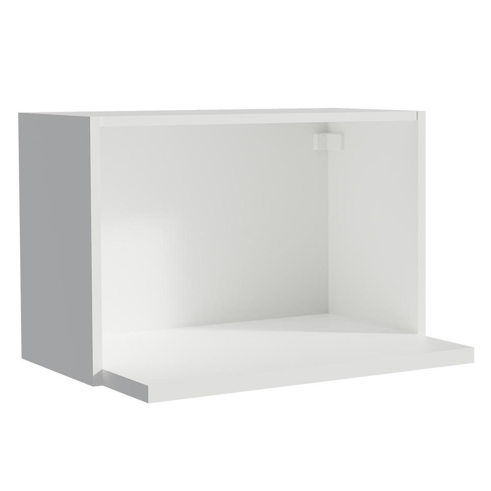 Armário Aéreo Madesa para Glamy, Lux, Reims 60 cm com Nicho para Microondas e Forno Elétrico - Branco