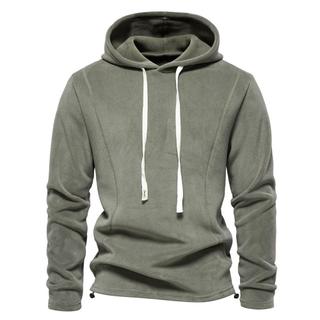 Outono inverno novo estilo masculino moletom de lã com capuz jaqueta de lã inverno quente lã de cordeiro masculino topo 