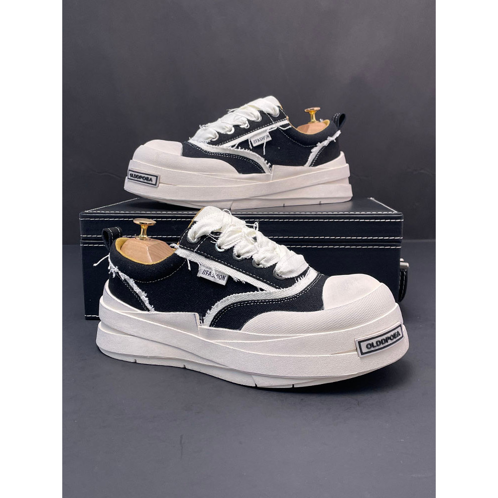 Sapatos masculinos de sola grossa sapatos brancos novo estilo moda outono novo estilo sapatos de lona esportes sapatos c