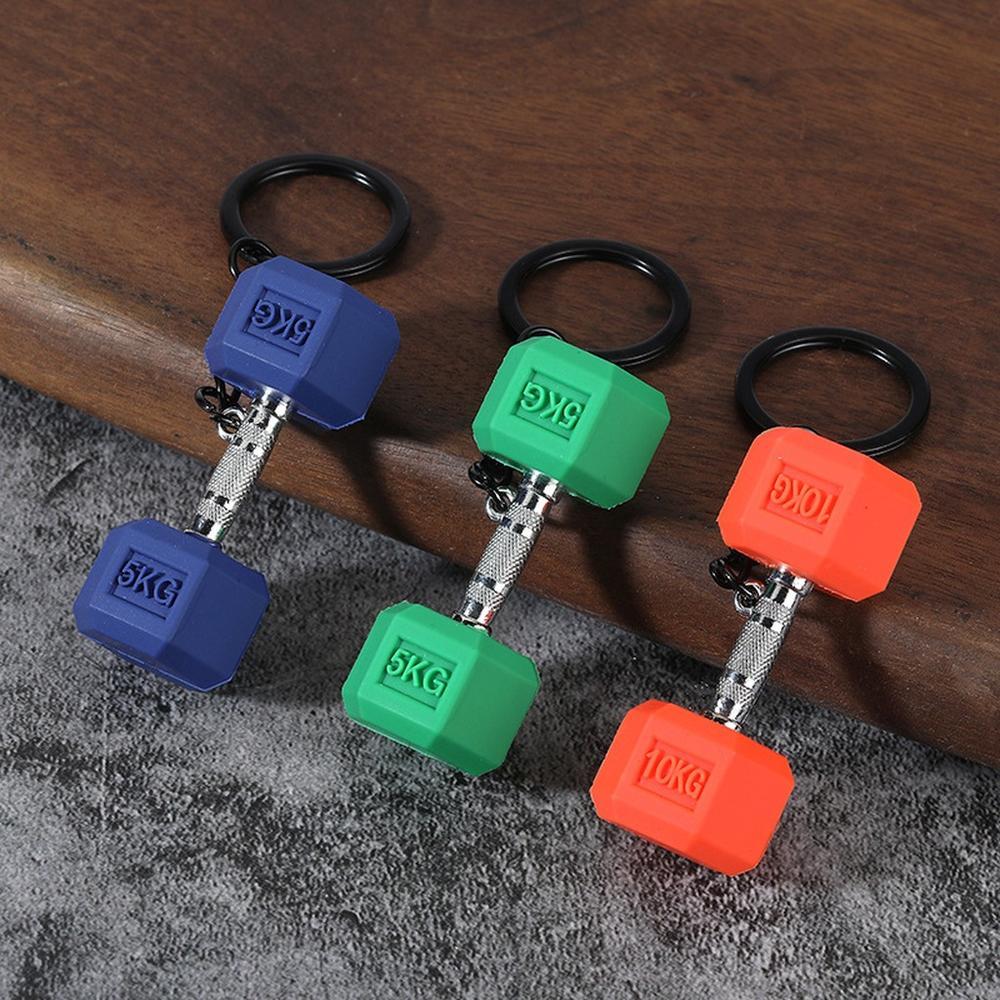 Chaveiro Com Pingente De Fitness Multicolorido , Ecológico Halteres , Portátil , Resistente , Mini Haltere , Porta-Chave