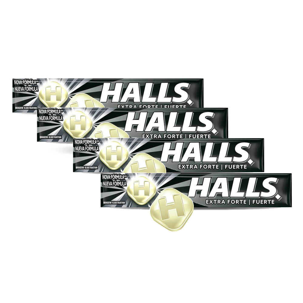 Kit 4 Bala Halls Extra Forte 27,5g
