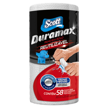 Pano Reutilizável em Rolo Branco Scott Duramax