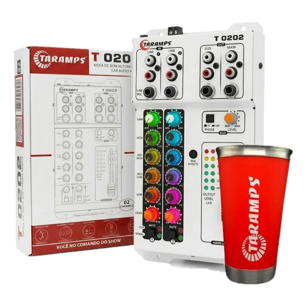 Mesa Taramps T 0202 Mais Vendida Led Rgb Efeito V.u + Brinde