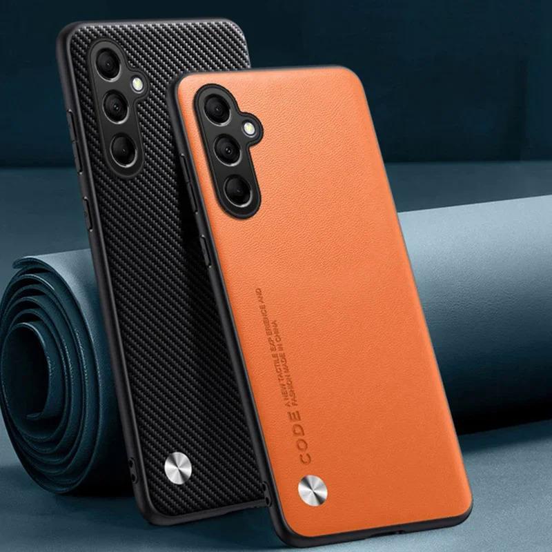 Capa Luxuosa De Couro PU Para Samsung Galaxy , M14 , M54 , A04 , A04S , A14 , A24 , A34 , A54 , 5G , De Silicone , Prote