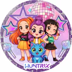 Painel Guerreiras do Kpop - Sublimado Tecido Helanca com Elástico
