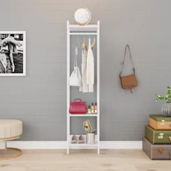 Estante Closet Arara 187x45cm 3 Prateleiras Active Yescasa Branco/Chess Branco Chess/Branco