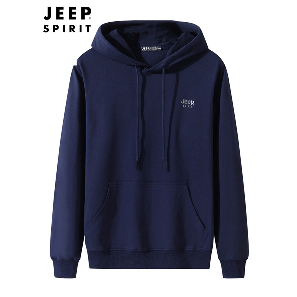 Jeep jeep moletom de algodão puro masculino primavera novo estilo de manga comprida camiseta masculina primavera outono 