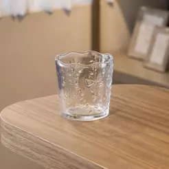 Vaso Decorativo New Butterfly 10cm Cristal Lyor com Relevo Borboleta para Flores Arranjos Mesa Aparador Lavabo Elegante