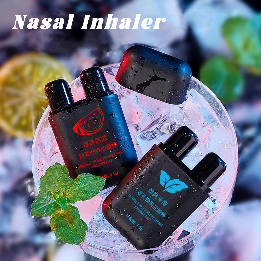 Inalador Nasal Hortelã Óleo Essencial Mentol Aliviar Rinite Fadiga Artefato Refrescante Aromaterapia Spray