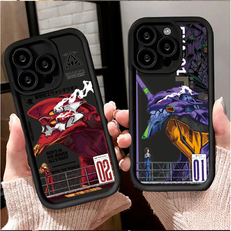 Anime Evangelion EVA Embalagem Para Samsung Galaxy A17 A07 A06 A16 A56 A36 A26 A55 A54 A32 A12 A22 5G Macio Bumber À Pro