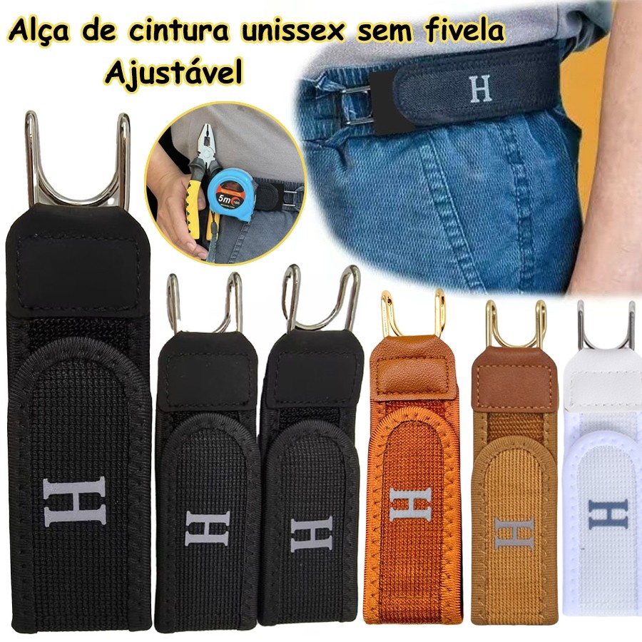 Cinto De Velcro Ajustável Sem Fivela Portátil Preguiçoso Funcional Elástico Unissex Nylon Para Trabalho Diário