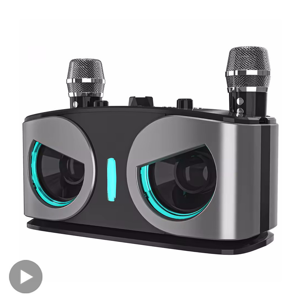 Karaokê Portátil Sem Fio Bluetooth Alto-Falante Com Máquina De Microfone Subwoofer Poderosa Caixa De Som Música Bocina Á