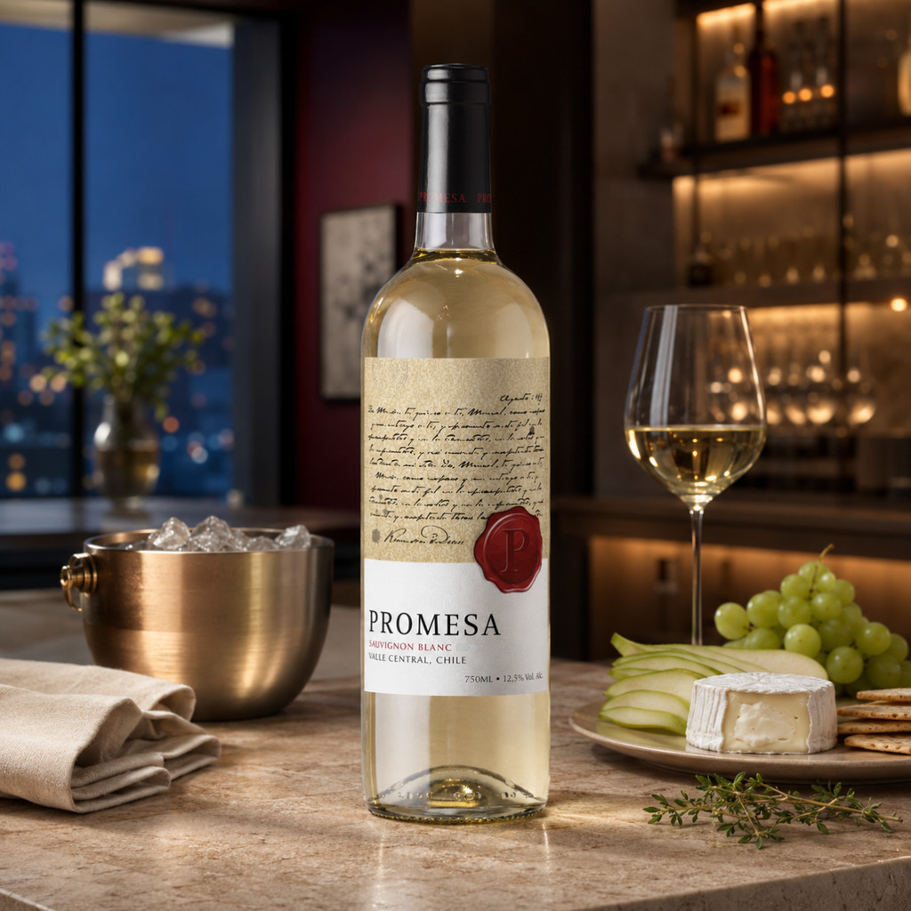 Vinho Chileno Branco Seco Promesa Sauvignon Blanc 750ml — imagem 2 de 2