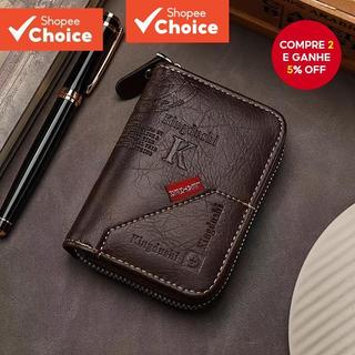 Carteira De Couro PU Vintage Porta-Cartões Fino Com 11 Slots Presente Retrô Para Homens E…