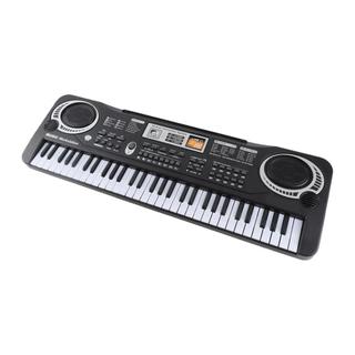 Borlyn-br 61 teclas USB órgão eletrônico infantil piano elétrico com microfone preto teclado musical digital alto