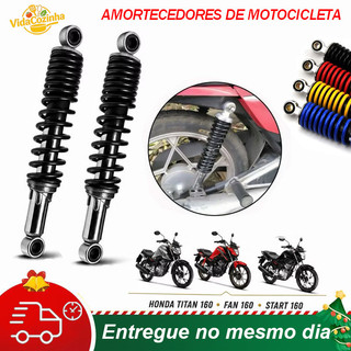 Par Amortecedor Traseiro Honda Cg Titan Fan 125 150 160 2004 a 2024 Com Regulagem