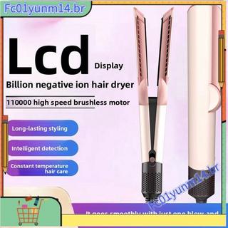 Secador 2 Em 1 Alisador De Cabelo Íon Negativo Fluxo De Ar Modelador Função De Alisamento B