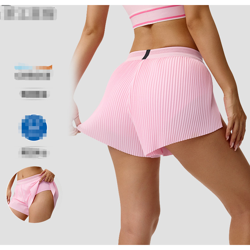 Saia de yoga esportes correndo lazer falso de duas peças forrado saia de tênis de golfe esportes Shorts de yoga